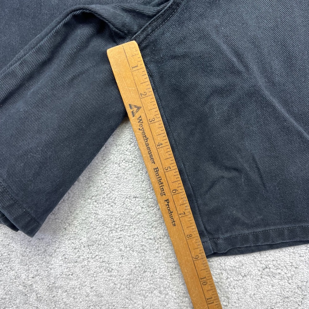 VINTAGE Eddie Bauer Shorts Womens Size 16 Black Denim High Rise Cotton Twill - Picture 10 of 11